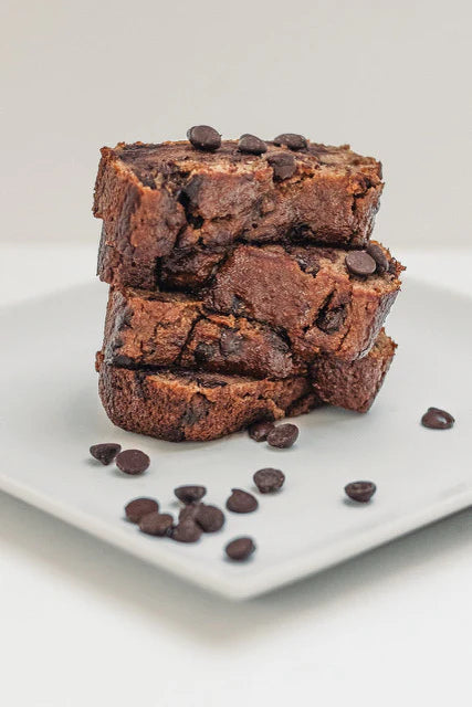 Insanely Decadent Organic Dark Chocolate Chip Banana Bread